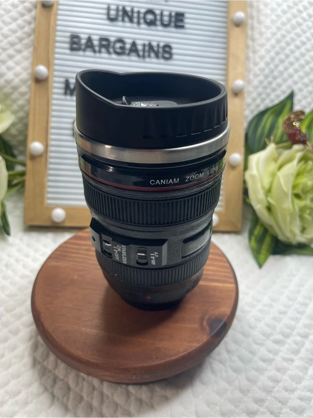 Black Camera Lens Coffee Mug - Black